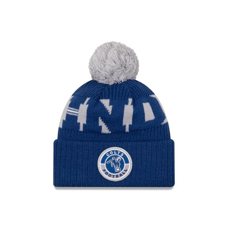 NFL Indianapolis Colts Historic Cold Weather Sport Knit (LXK0045) - Blue New Era Beanies